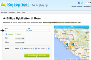 Billige flybilletter til Rom