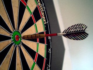 Så fik jeg da lige en ny dartskive dart-bullseye